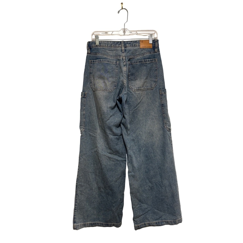 Austin Landing Wide Leg Carpenter Jeans Light Wash Denim Size 7 - Picture 2 of 6